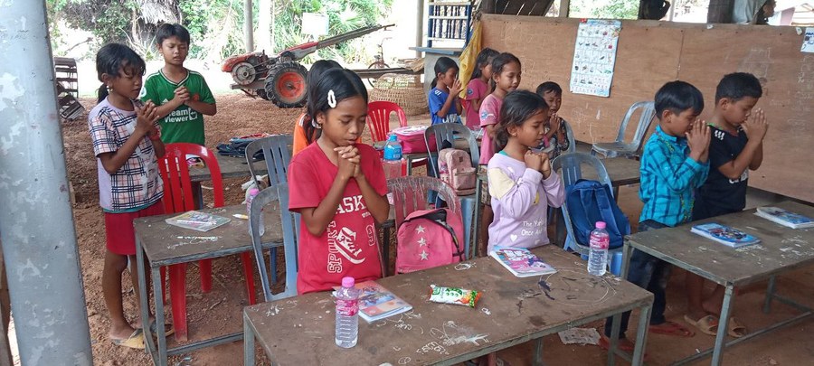 Children learning through play at Chhuk Learning Centre