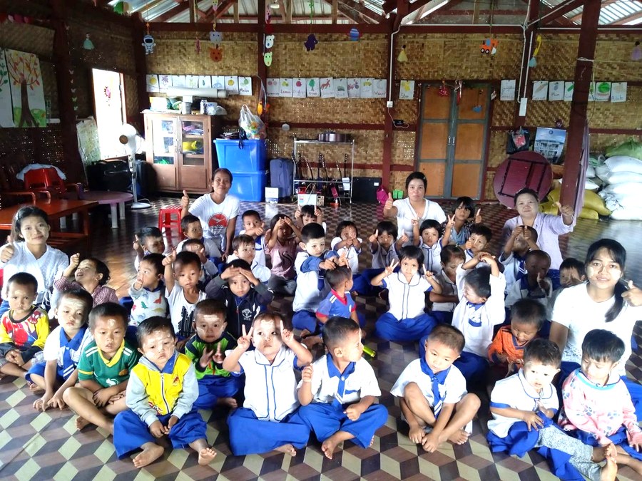Grace Preschool students seated together in the classroom