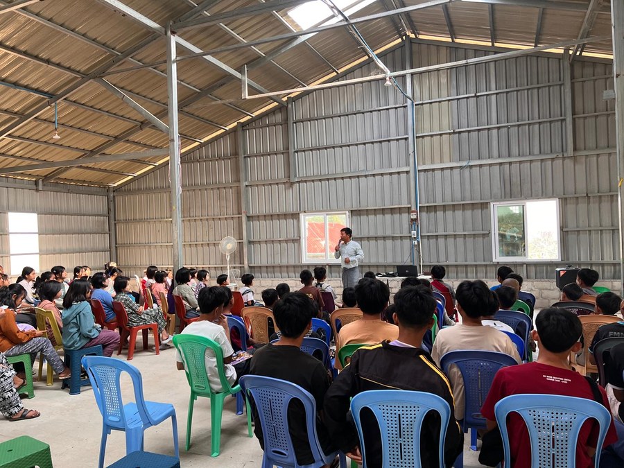 Young people gathered at Summer Camp in Myanmar